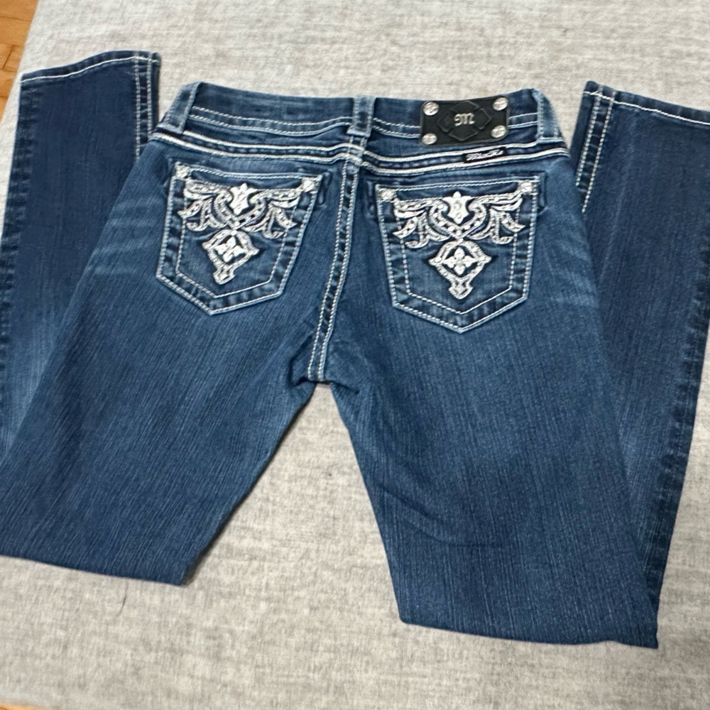 MISS ME Easy Skinny Bejeweled Jeans EUC 25